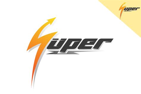 super lightning logo design vector  vector art  vecteezy