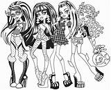 Pages Coloring Monster High Characters Getcolorings sketch template