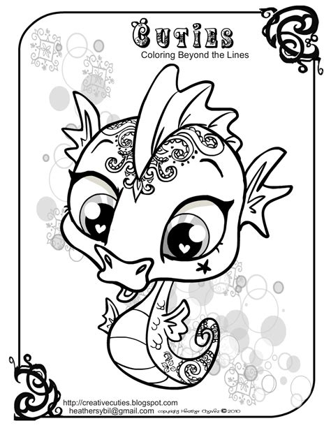 creative cuties happy earth day seahorse coloring page