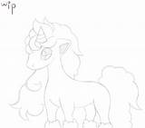 Ponyta Galarian sketch template