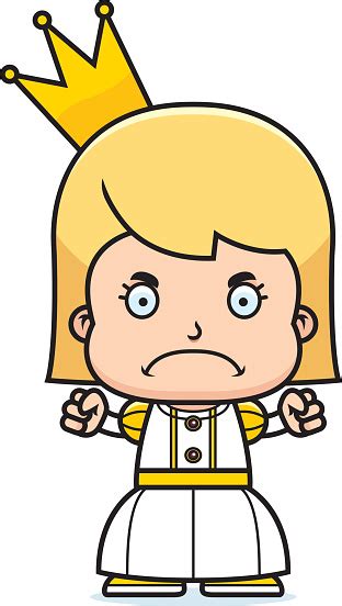 Cartoon Angry Princess Girl Stock Illustration Download Image Now