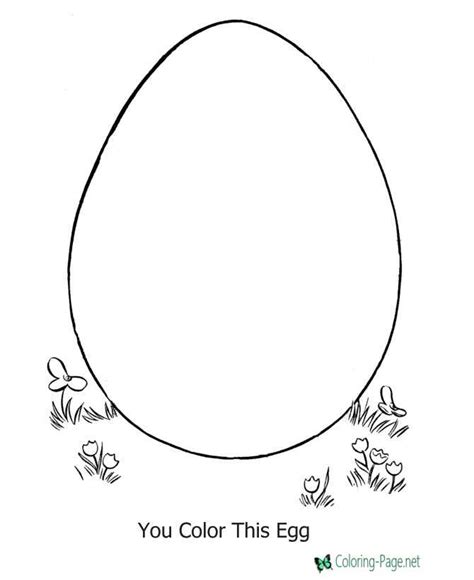 color   easter egg coloring pages