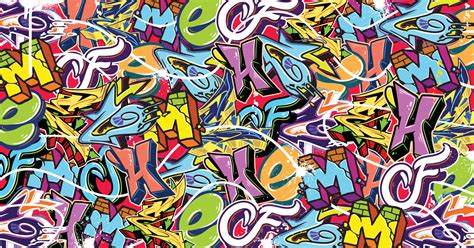 colorful graffiti wall art background street art hip hop urban vector