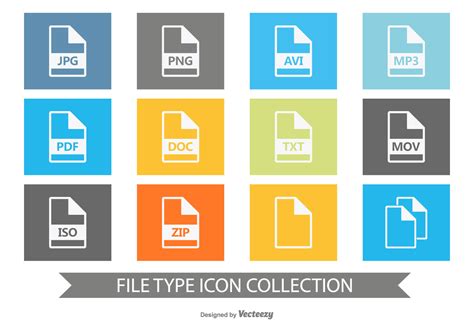 file type icon collection  vector art  vecteezy