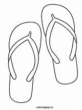 Flop Flops Tongs Tong Guirlandes Craft Flipflops Kunst Colouring Coloringhome Zomer Coloringpage Applique Zomerknutsels Verob Plage Pour Colorier Layla Chinelos sketch template