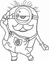 Minion Clip Coloring Pages Template sketch template