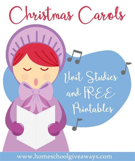 christmas carols unit studies   printables