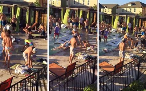 watch texas pool party turns into vicious brawl