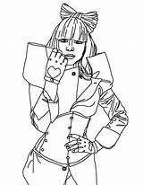 Coloring Pages Lady Gaga Ladies Beautiful Getcolorings Color Template sketch template