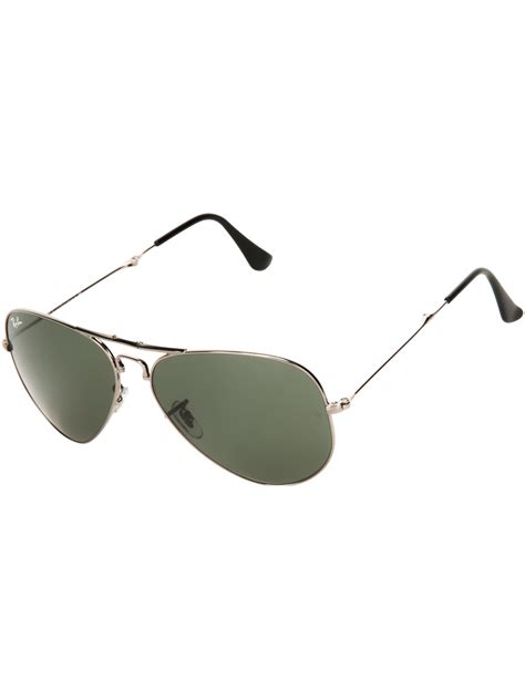 lyst ray ban foldable aviator sunglasses in gray for men