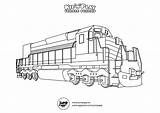 Locomotive Train Coloring Engine Template Pages Printable sketch template