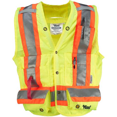 medium lime viking class  surveyor safety vest  ebay