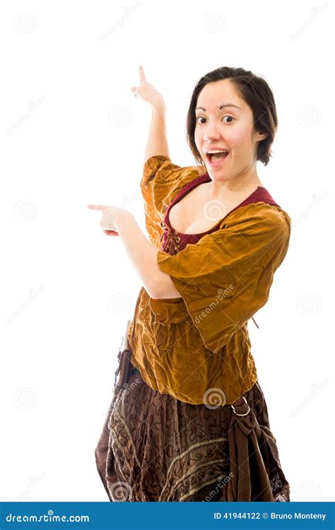 young woman showing  stock photo image  ideas