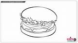 Coloring Pages Krita Burger sketch template