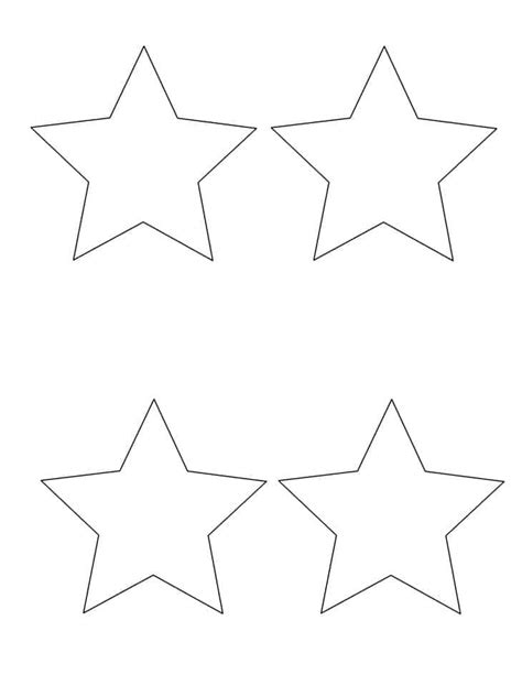 star templates    sizes printable outlines