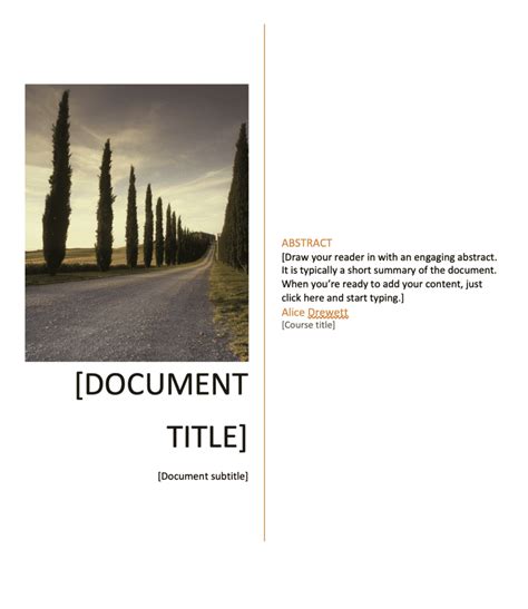 add  cover page   microsoft word document
