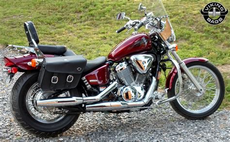 honda  shadow vlx thor series small leather saddlebags motorcycle house australia