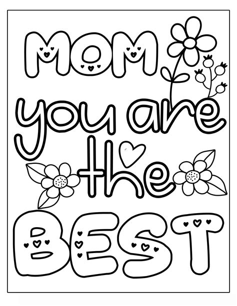 love mom coloring pages rainbow printables