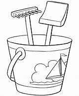 Spade Bucket Pages Coloring sketch template