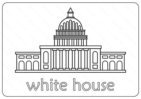 printable white house coloring pages