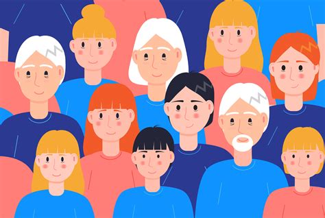 people   age crowd concept vector illustration  human