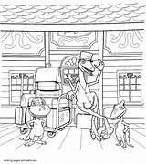 Train Dinosaur Coloring Pages Departure Before Printable Animated Series Designlooter 4kb sketch template