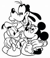 Coloring Mickey Mouse Pages Printable Clubhouse Goofy Donald Print Friends Kids Baby Color Disney Clipart Colouring Sheets Minnie Cartoon Book sketch template