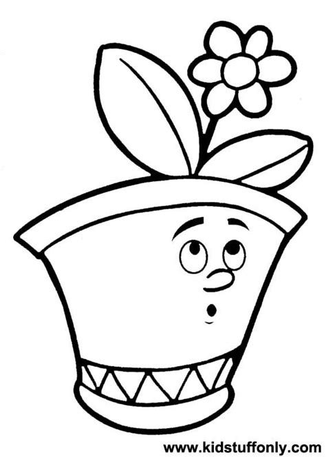 luxury flower pot coloring page   seasonal colouring pages