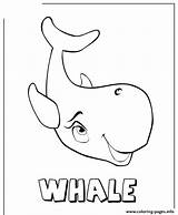 Coloring Cute Pages Whale Eyes Big Whales Printable sketch template