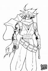 Strider Hiryu Phos Fighter sketch template