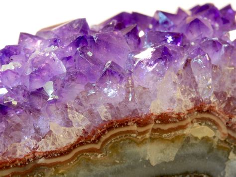 these amethyst nails look as though they were found in a cave full of gems