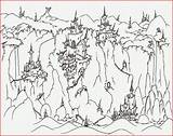 Coloring Castle Pages Cliff Frozen Castles Spooky Mountains Cliffs Printable Waterfalls Monkey Bluebison Elsa Drawings Filminspector Disney Kids Child Popular sketch template