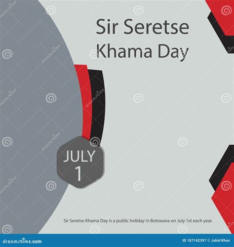 sir seretse khama day stock vector illustration  nation
