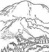 Coloring Mountain Mount Rainier Pages Mountains Everest Rocky Mt Glacier Printable Color Template Print Book Getcolorings Park Designlooter Drawings Top sketch template