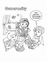 Generosity sketch template