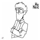 Neighbor Nicky Lineart Peterson Fighting sketch template