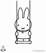 Miffy Coloring Pages Cartoon Kids Character Printable Color Sheets Characters ミッフィー Bunny Print Found Back sketch template