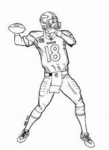 Coloring Pages Football Broncos Manning Denver Peyton Bronco Printable Logo Sheets Print Bowl Super Eli Colouring Nfl Color Ford Drawing sketch template