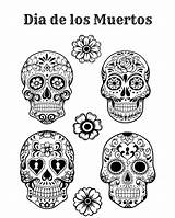 Coloring Printable Muertos Dia Los Pages Print Skull Skulls Sugar Dead Tattoo Halloween Printables Pdf Sheets Colouring Sweeps4bloggers Paper Kids sketch template