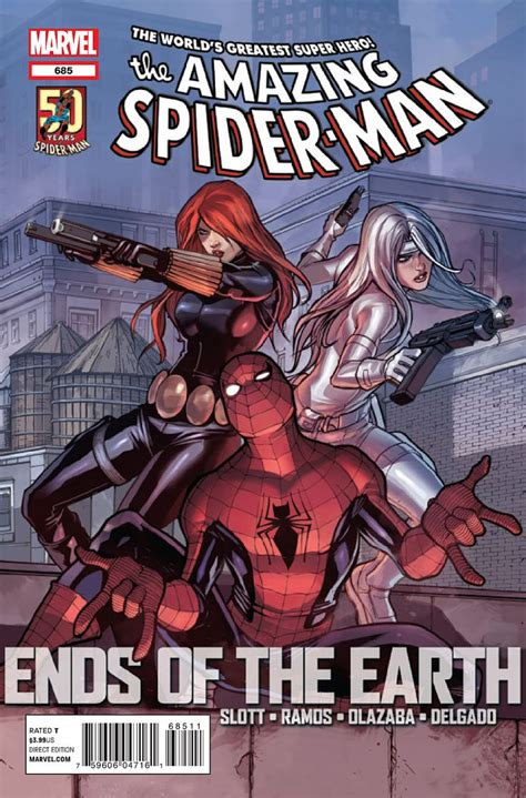 Spider Man With Black Widow And Silver Sable On The Cover
