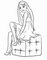 Coloring Barbie Pages Pdf Popular sketch template
