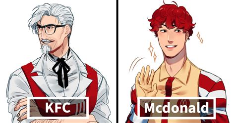 Illustrator Reimagines Fast Food Mascots As Anime Characters And Now