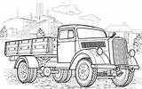 Coloring Pages Truck Opel Blitz Boys Colorkid Rocks Cars Pickup sketch template