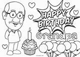 Birthday Happy Coloring Pages Grandpa Opa Printable Sheets sketch template