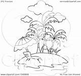 Outline Beach Tropical Coloring Lounge Chair Clipart Clip Illustration Royalty Rf Bnp Studio Clipground sketch template