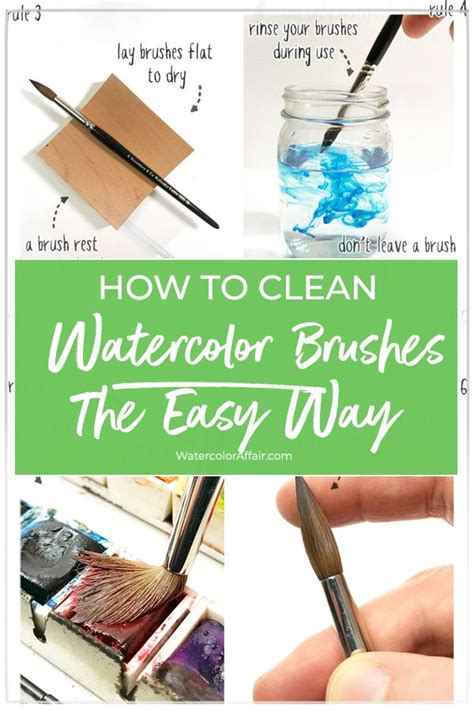 clean watercolor brushes  easy  watercolor brushes watercolor