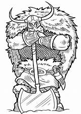 Coloring Viking Vikings Axe Pages Printable Kids Mythology Fantasy Supercoloring Categories sketch template