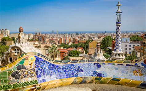 parc guell  barcelona spain hd wallpaper stock  images european river cruises cool