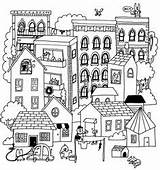 Colorir Cidades Annie Uo Outfitters Obsessions Infantis Casais Bordados Ilustração Livro Riscos Mão Passarinho sketch template
