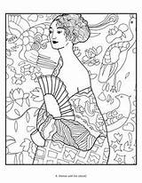Coloring Klimt Milkmaid Paintings sketch template